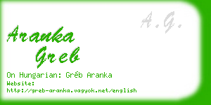 aranka greb business card
